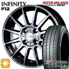 【取付対象】N-BOX ウェイク 165/55R15 75V ヨコハマ ブルーアース ES32 インターミラノ インフィニティ F12 BK/P 15インチ 4.5J 4H100 サマータイヤホイールセット