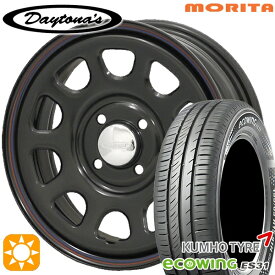 【取付対象】155/65R14 75T クムホ エコウィング ES31 MRT デイトナS ブラック 14インチ 5.0J 4H100 サマータイヤホイールセット