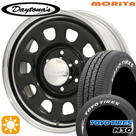 【取付対象】215/65R16 109/107R トーヨー H30 ホワイトレター MRT デイトナS クロームリム/ブラックディスク 16インチ 6.5J 6H139.7 サマータイヤホイールセット