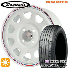 【取付対象】155/65R14 ネクセン ロードストーン ユーロビズ HP02 MRT デイトナS ホワイト 14インチ 5.0J 4H100 サマータイヤホイールセット