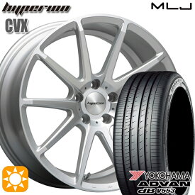 最大2,000円OFFクーポン★C-HR レガシィB4 225/50R18 99W XL ヨコハマ アドバンデシベル V553 MLJ ハイペリオン CVX セミグロスポリッシュ/シルバー 18インチ 8.0J 5H114.3 サマータイヤホイールセット