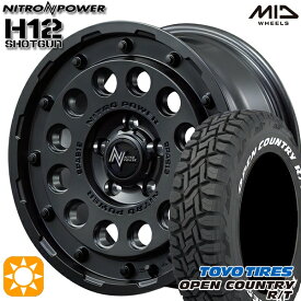 【取付対象】235/70R16 106Q トーヨー オープンカントリー R/T ホワイトレター MID ナイトロパワー H12ショットガン バレルブラック 16インチ 7.0J 5H114.3 サマータイヤホイールセット