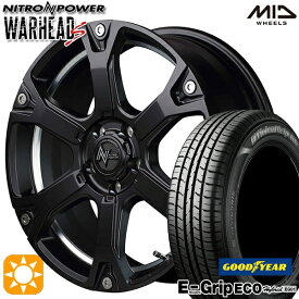 【取付対象】アイシス ノア/ヴォクシー 215/45R17 91W XL グッドイヤー エフィシェントグリップ エコ EG01 MID ナイトロパワー ウォーヘッドS セミグロスブラック/アンダーカットポリッシュ 17インチ 7.0J 5H114.3 サマータイヤホイールセット