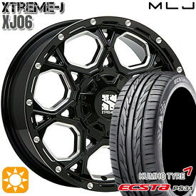 【取付対象】アイシス ノア/ヴォクシー 215/45R17 91W XL クムホ エクスタ PS31 MLJ エクストリームJ XJ06 グロスブラックミルド 17インチ 7.0J 5H114.3 サマータイヤホイールセット