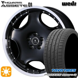 4/24-4/27 P5倍！225/35R19 88Y XL トーヨー プロクセススポーツ2 ウェッズ ノヴァリス アセット D1 BK/RP 19インチ 8.0J 5H114.3 サマータイヤホイールセット