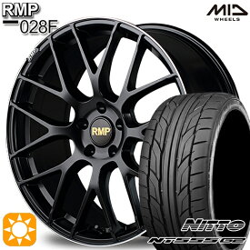 最大2,000円OFFクーポン★クラウン アコード 245/35R19 93Y XL ニットー NT555 G2 MID RMP 028F セミグロスBK/リムエッジDCロゴMC 19インチ 8.0J 5H114.3 サマータイヤホイールセット