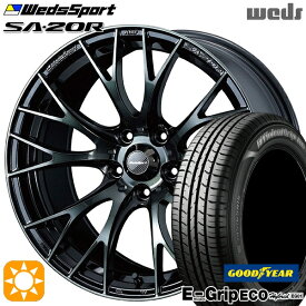 【取付対象】カムリ ヴェゼル 215/55R17 94V グッドイヤー エフィシェントグリップ エコ EG01 Weds ウェッズスポーツ SA20R WBC（ウォースブラッククリアー） 17インチ 7.0J 5H114.3 サマータイヤホイールセット