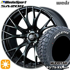 【取付対象】205/60R16 96T XL マッドスター ラジアル M/T ホワイトレター Weds ウェッズスポーツ SA20R WBC（ウォースブラッククリアー） 16インチ 7.0J 5H114.3 サマータイヤホイールセット