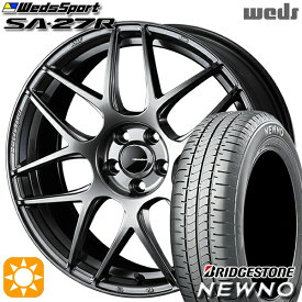 最大2,000円OFFクーポン★225/50R17 94V ブリヂストン ニューノ Weds ウェッズスポーツ SA27R PSB（プラチナシルバーブラック） 17インチ 7.0J 5H114.3 サマータイヤホイールセット