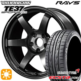 最大2,000円OFFクーポン★カムリ ヴェゼル 215/55R17 94W クムホ エクスタ PS31 RAYS ボルクレーシング TE37 サーガ S-プラス MM 17インチ 7.5J 5H114.3 サマータイヤホイールセット