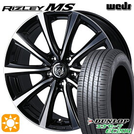 【取付対象】205/65R15 94V ダンロップ エナセーブ EC204 Weds ライツレーMS ブラックメタリックポリッシュ 15インチ 6.0J 5H114.3 サマータイヤホイールセット