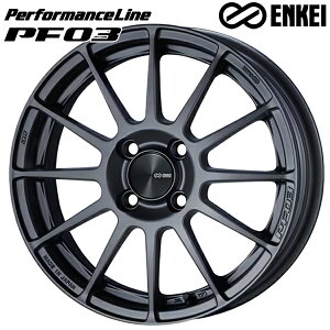 16インチ 6.5J 4H100 +38 ENKEI エンケイ パフォーマンスライン PF03 マットダークガンメタ アルミホイール単品 1本 4本以上送料無料