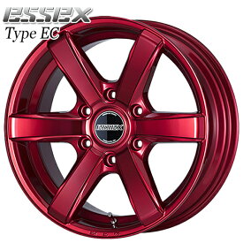 18インチ 7.5J 6H139.7 +38 ESSEX タイプ EC キャンディレッド ホイール単品 4本（1台分）送料無料