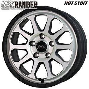 17インチ 7.0J 5H114.3 +45 HotStuff ホットスタッフ マッドクロス レンジャー マットシルバー アルミホイール単品 1本 4本以上送料無料