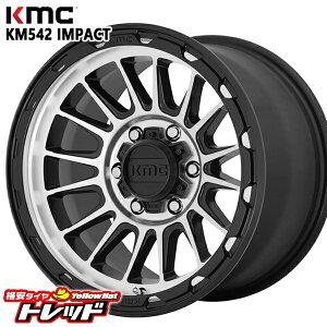 16C` 7.0J 5H114.3 +30 KMC KM542 IMPACT SATIN BLACK MACHINED A~zC[Pi 4{i1䕪j
