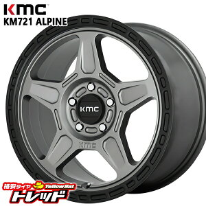 16C` 7.0J 5H114.3 +15 KMC KM721 ALPINE SATIN GRAY with BLACK LIP A~zC[Pi 1{ 4{ȏ㑗