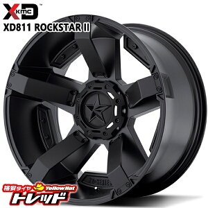 17C` 8.0J 6H135/139.7 +10 KMC XD811 ROCKSTAR II bNX^[2 MATTE BLACK(w/Matte BK Accents) A~zC[Pi 4{i1䕪j