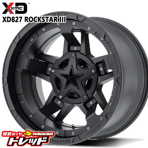 17C` 8.0J 5H114.3/127 +35 KMC XD827 ROCKSTAR III bNX^[3 MATTE BLACK(w/Black Accents) A~zC[Pi 4{i1䕪j