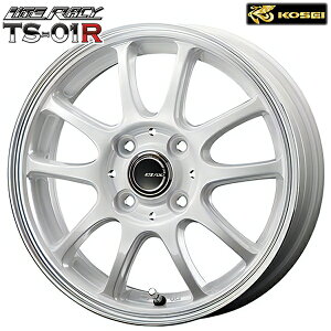 14�C���` 4.5J 4H100 +43 KOSEI �R�[�Z�C ���e���V�[ TS-01R �z���C�g/�����|���b�V�� �A���~�z�C�[���P�i 4�{�i1�䕪�j��������