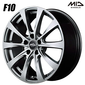 16インチ 6.5J 5H114.3 +38 MID マルカサービス F10 メタリックグレー アルミホイール単品 4本(1台分) 送料無料
