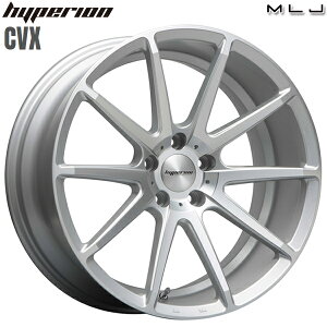 18インチ 8.0J 5H114.3 +38 MLJ ハイペリオン CVX セミグロスポリッシュ/シルバー アルミホイール単品 4本(1台分) 送料無料