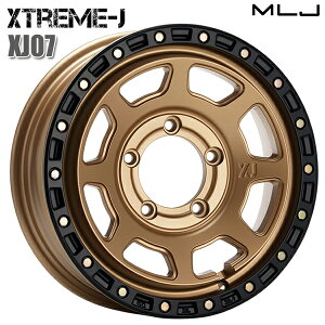 16インチ 5.5J 5H139.7 +20 MLJ エクストリームJ XJ07 マットブロンズ ブラックリム アルミホイール単品 1本 4本以上送料無料