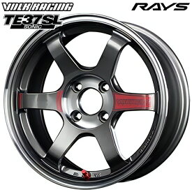 15インチ 6.0J 4H100 +41 RAYS ボルクレーシング TE37 ソニック SL プレスドグラファイト（PG） 【ホイール単品】 1本 4本以上送料無料