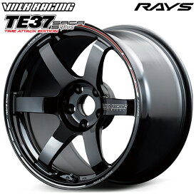 18インチ 9.5J 5H114.3 +23 RAYS レイズ ボルクレーシング TE37 SAGA S-plus TAE KR（ブラック） アルミホイール単品 1本 4本以上送料無料