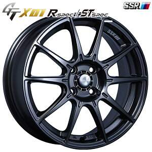 16インチ 6.5J 4H100 +48 SSR GTX01 ST-SPEC ダークガンメタ アルミホイール単品 4本(1台分)送料無料