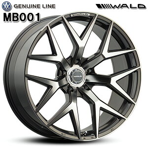 24インチ 10.5J 5H150 -5 WALD ヴァルド ジェニュインライン MB001 ガンメタリック/ポリッシュ アルミホイール単品 4本(1台分)送料無料