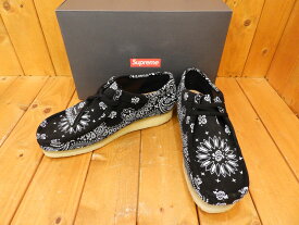 ■【未使用品】 Supreme×Clarks シュプリーム×クラークス Bandana Wallabee バンダナ ワラビー ブラック 21621-00040 26cm 2019年モデル