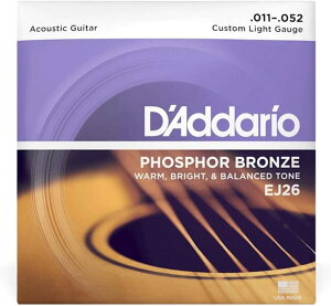 yVizyKizD'Addario __I EJ26 Phosphor Bronze Custom Light JX^ Cg 11-52 EJ26 AR[XeBbNM^[