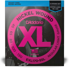 ■【新品】【国内正規品】D'Addario ダダリオ EXL170-5SL Super Long Scale スーパーロングスケール 5弦45-130 ベース弦