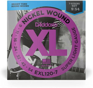 【新品】【国内正規品】D'Addario ダダリオ EXL120-7 SuperLight スーパーライト 7弦 9-54 エレキギター弦