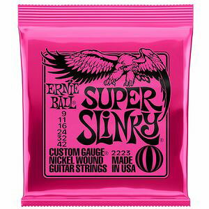 yVizERNIE BALL A[j[{[ #2223 SUPER SLINKY X[p[XL[ 9-42 GLM^[