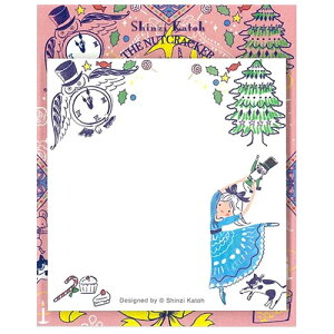 Shinzi Katoh 付箋|バレエ小物 【カトウシンジ】バレリーナ柄 ふせん 日本製 バレエ柄 バレエ雑貨 バレエ用品 バレエ発表会 文具|