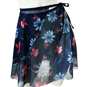 花柄メッシュ巻きスカート単品|バレエ スカート【ジュニア・おとな・大人】バレエ用品 バレエスカート|