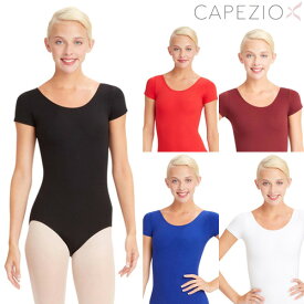 【3/29 10時から3/31 24時まで300円クーポン】Capezio ショートスリーブレオタード|バレエ ツルっとした丈夫な生地 バトンにも バレエ用品 バレエレオタード大人【カペジオ】ジュニア～大人用 バレエレオタード大人【売れ筋】|