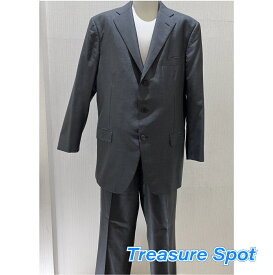 Belvest　ベルベスト　スーツ　#54　XL　グレー　ウール　シルク　ジャケット　パンツ　【トレジャースポット】【中古】