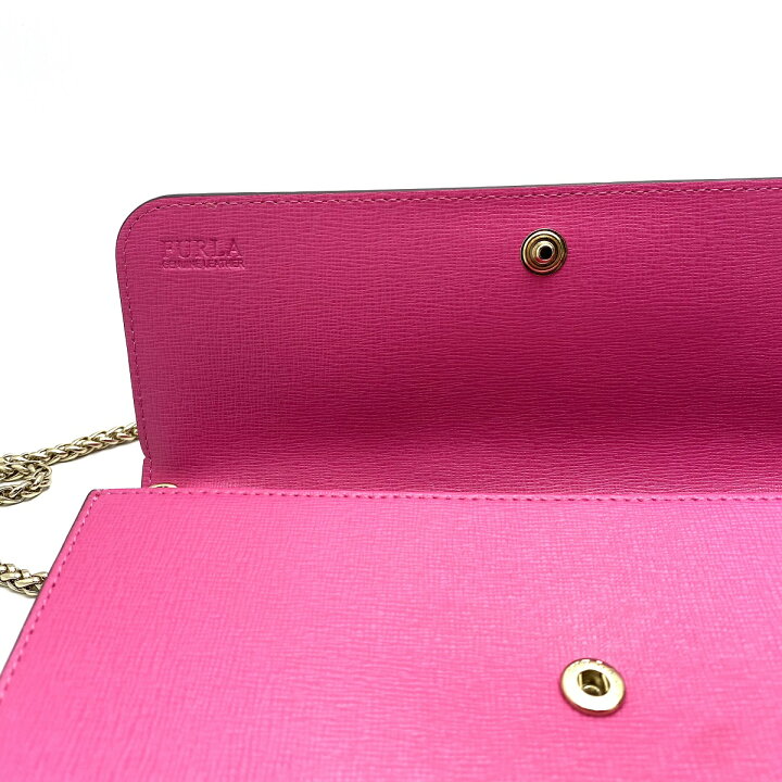 楽天市場】フルラ FURLA チェーンウォレット カーフレザー ピンク 