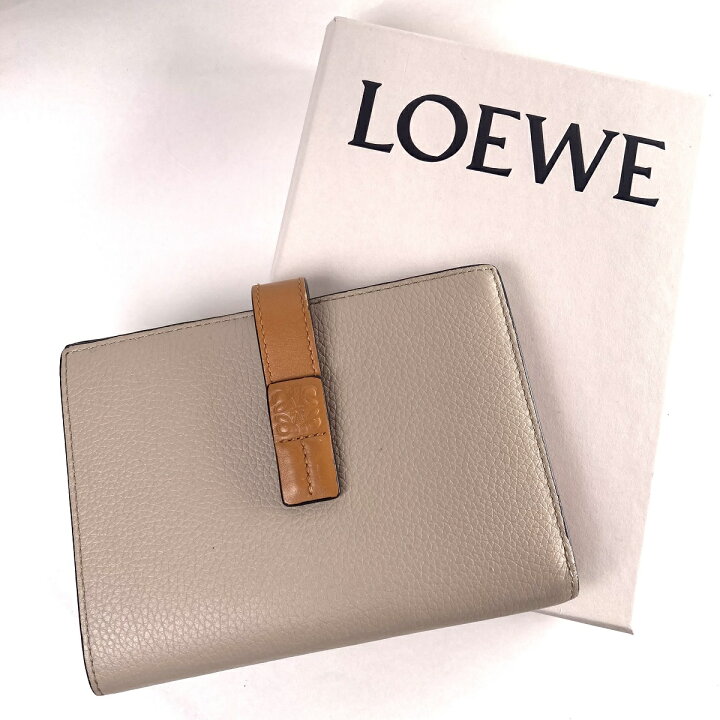 楽天市場】ロエベ LOEWE 二つ折り財布 レディース レザー ライトグレー 