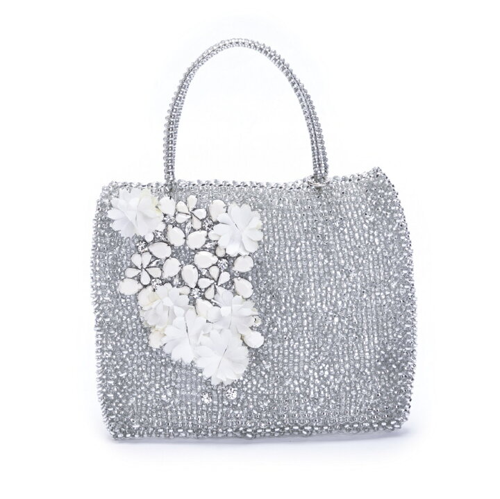 美品✨ アンテプリマ ワイヤーバッグ ビジュー ハート 花柄 シルバー 