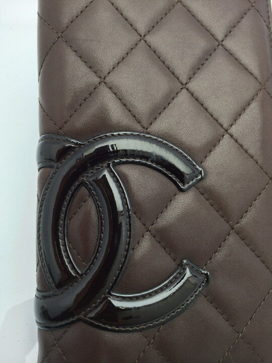 楽天市場】シャネル CHANEL 長財布 カンボンライン ブラウン×オレンジ 