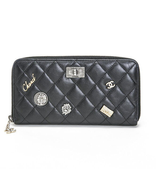 楽天市場】CHANEL シャネル ラウンドファスナー長財布 アイコン 