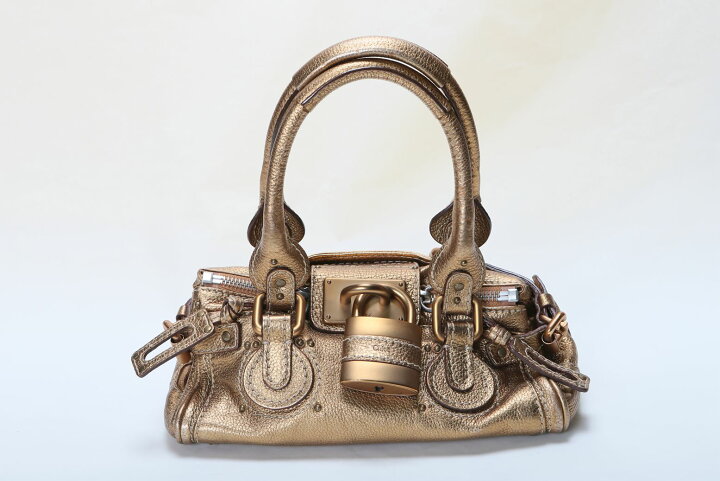 楽天市場】クロエ Chloe ミニパディントン ハンドバッグ メタリック 