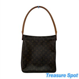 ルイヴィトン　LOUIS VUITTON　LV　ルーピング　モノグラム　ブラウン　ハンドバッグ　ショルダーバッグ　送料無料　【中古】【トレジャースポット】