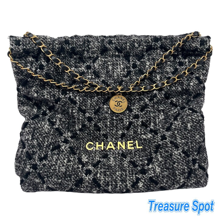 楽天市場】シャネル CHANEL シャネル22 ツイード ショルダーバッグ 