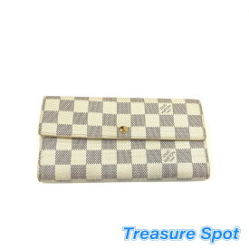 ルイヴィトン　LOUIS　VUITTON　ポルトフォイユ・サラ　長財布　ダミエアズール【トレジャースポット】【中古】