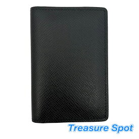 ルイヴィトン　LOUIS VUITTON　LV　カードケース　オーガナイザー・ドゥ　ポッシュ　タイガ　黒　ブラック　【トレジャースポット】　中古