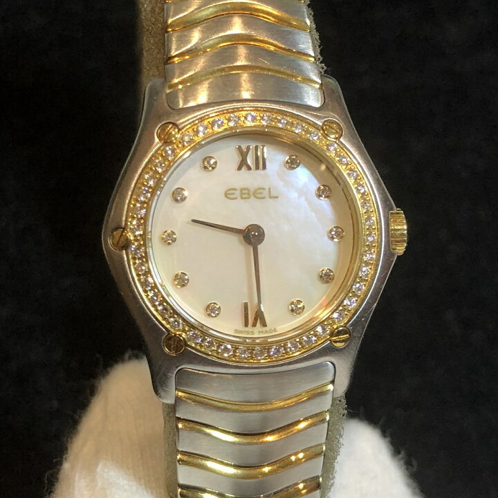 楽天市場】EBEL エベル クラシック ベゼルダイヤ 10Pダイヤ シェル文字 